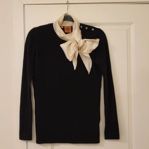 Tory Burch  Cashmere Sweater with Silk Scarf
